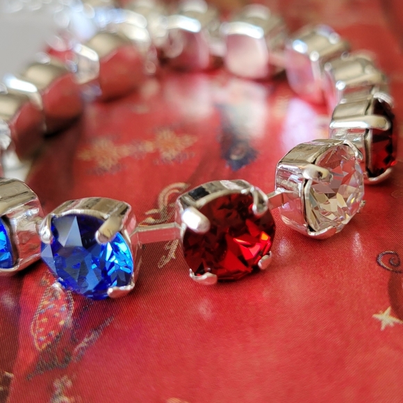 Austrian Crystal Tennis Bracelet in Silver - Picture 5 of 10